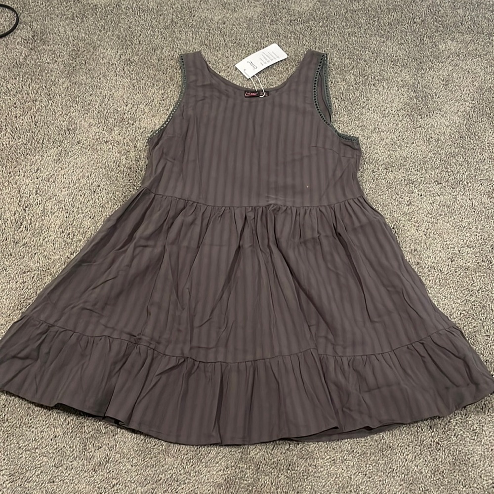 Amazon grey babydoll dress. NWT never worn.